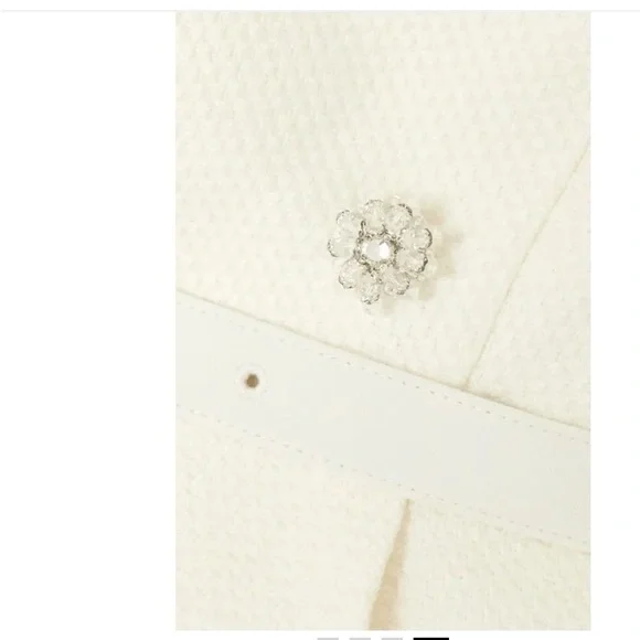 Self-Portrait Cream A-Line Midi Dress - Picture 5 of 10